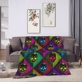 thumbnail image 6 of DouZhe Ultra-Soft Micro Fleece Lightweight Flannel Bed Blanket, Fashion Rock and Roll Pirate Skulls Print Cozy Warm Throw Blankets, 50"x40", 6 of 7