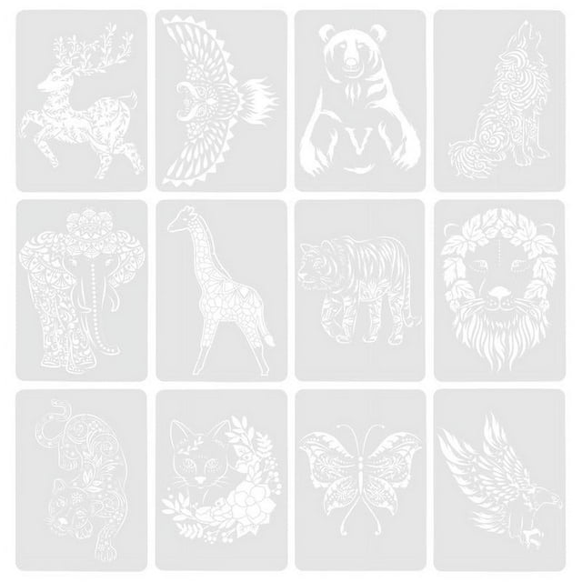 12 plantillas de animales.