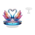 thumbnail image 1 of Estatua de escultura de cisne,Escultura de cisne para decoración del hogar Adorno de San Valentín,Estatua de ganso,figura acrílica,artesanía coleccionable,Escritorio redondo de casa de, 1 of 7