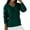 Green, variant on Lenago Womens Sweaters Plus Size Long Sleeves V-Neck Pullover Solid Color Casual Blouse Tops Pullover Sweaters Jumper