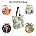 thumbnail image 7 of FORMRS Womens Canvas Tote Bag with Zipper Inner Pocket Shoulder Handbag, Green Mountain Pattern, 7 of 7