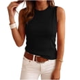 thumbnail image 6 of BRGZLK Athletic Tank Tops For Women High Neck Sleeveless Shirts Casual Tunic Tops Workout Lightweight Hiking Undershirt, 6 of 7
