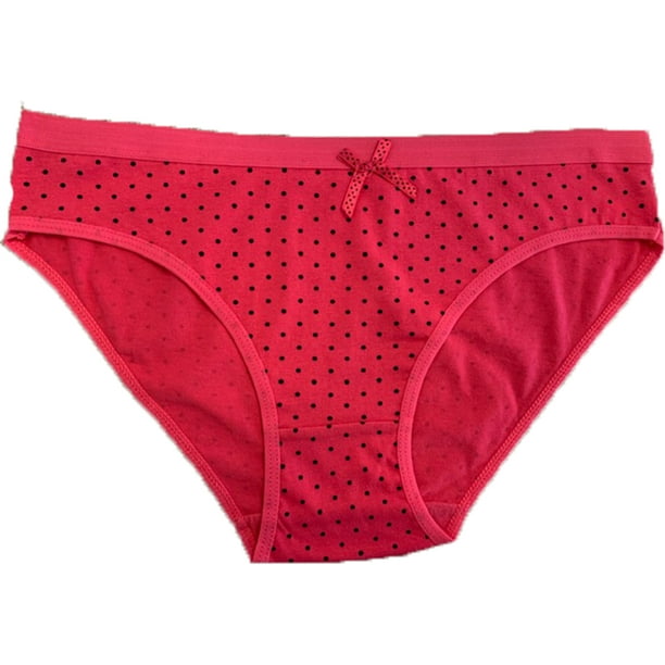 Essentials Women's 6-Pack Cotton Bikini Underwear, Stars & Dots, M