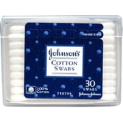 JOHNSON'S Cotton Swabs 30 ea (Pack of 3)