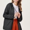 thumbnail image 5 of Chaqueta impermeable ligera con capucha para mujer, impermeable, activa, para exteriores, con capucha, informal, de manga larga, ajustada, con cremallera, para exteriores, 5 of 5