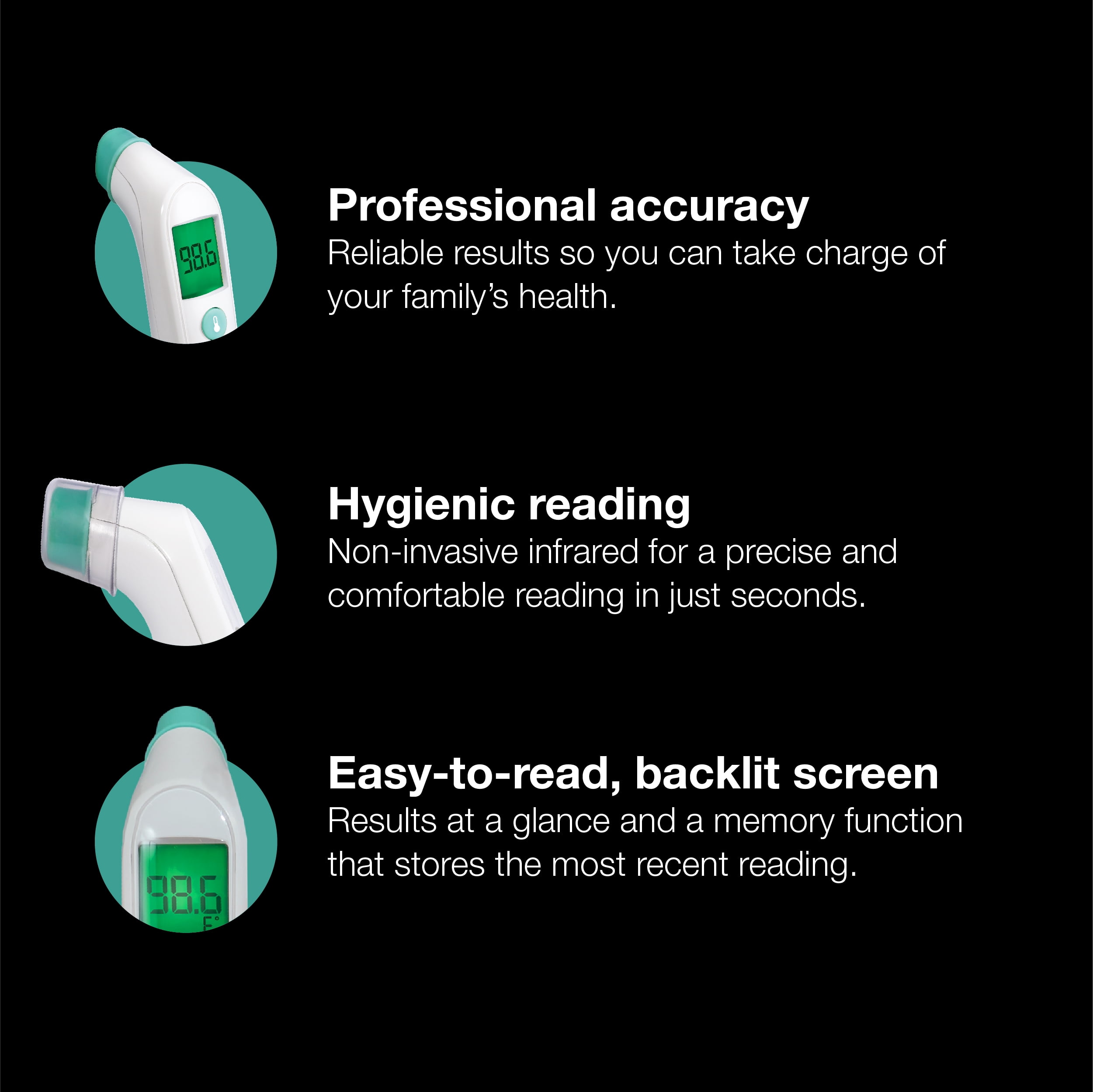 Braun TempleSwipe Forehead Thermometer, FSA & HSA Eligible, White, BST200US