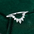 thumbnail image 2 of Empire Jewelry Excellent 1.4 Ct Oval Cut Moissanite Ring - Silver 14K White Gold Plated Ring - V Shape Diamond Rings for Women - Chevron Diamond Rings for Women - Gifts for Her, 2 of 6