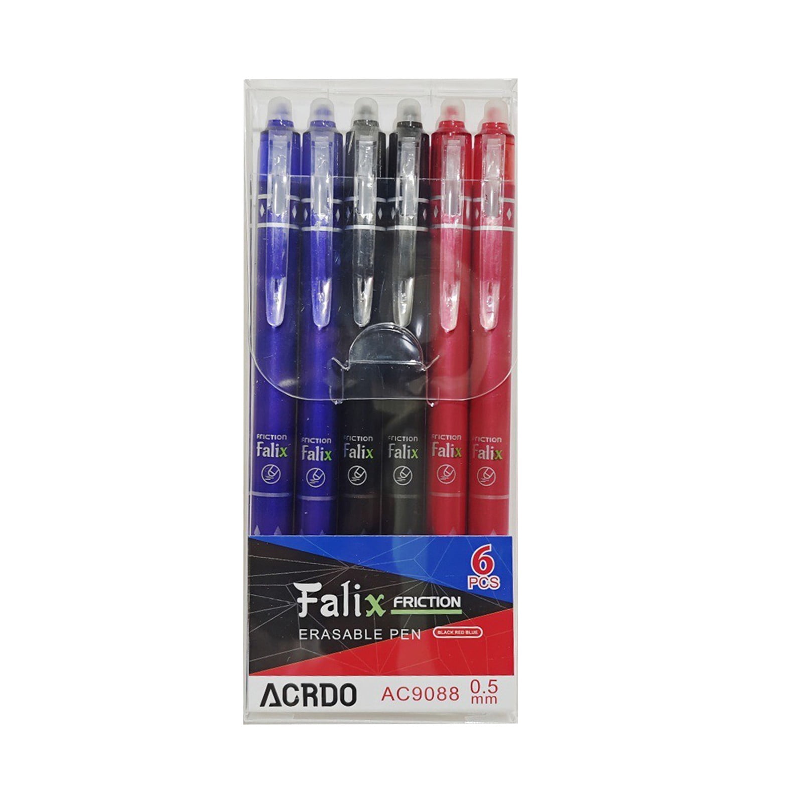 Retractable Erasable Gel Pens, 0.5Mm Blue Ink Smooth Writing Pen with Rubber Eraser, Clicker Pen for Daily Writing Marking Signing, office Office Stationery Supplies, 24 pcs Gel Pens