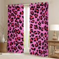 thumbnail image 2 of Manfei Animal Leopard Print Blackout Curtains Set of 2 (52x84 Each) for Female Men,Black Pink Window Curtains,Cheetah Print Curtains and Drapes,Breathable Home Decor, 2 of 6