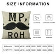 thumbnail image 5 of Mr Right Decorative Throw Pillow Cover Case,Mr.Right with Mustache Cotton Linen Outdoor Pillow Cases Square Standard Cushion Covers for Sofa Couch Bed, 5 of 5