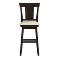 thumbnail image 4 of Weston Home Sheena Panel Back Bar Height Wood Swivel Stool with Padded Seat, Antique Black, 4 of 6