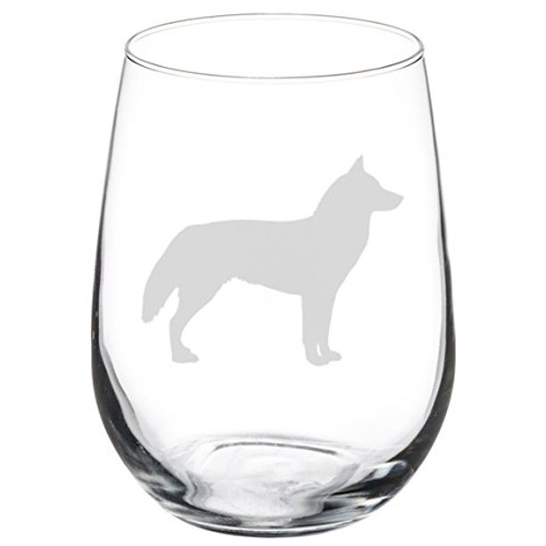 Wine Glass Goblet Siberian Husky (17 oz Stemless)