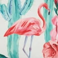 thumbnail image 3 of Vibrant Flamingo and Cactus Outdoor Pillow with Poly Fill, 3 of 5