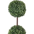 thumbnail image 4 of Northlight 4' Artificial Two-Tone Boxwood Triple Ball Topiary Tree with Round Pot, Unlit, 4 of 5