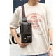 thumbnail image 5 of Bolso pequeño de pecho multiusos de gran capacidad para teléfono móvil, bolso deportivo informal de hombro para hombre, marrón oscuro grande, 5 of 5