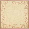 thumbnail image 2 of Safavieh Courtyard Daniel Oriental Indoor/Outdoor Area Rug, Natural/Terracotta, 7'10" x 7'10" Square, 2 of 14