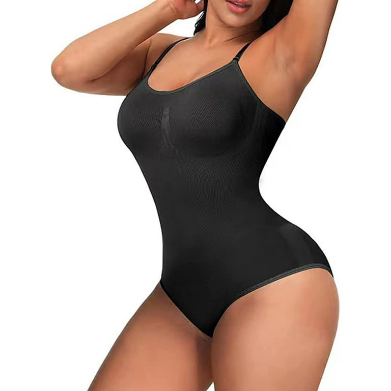 Cygen Bodysuit Shapewear Cygen Shapewear for Women Tummy Control Tops  Seamless One-Piece Body Shaper(Black,S)