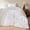 Coconut White Circle, variant on Ruvanti Queen Size Cotton Duvet Cover Set - Off White 3 Pieces with Button Closure, 92x96 inches