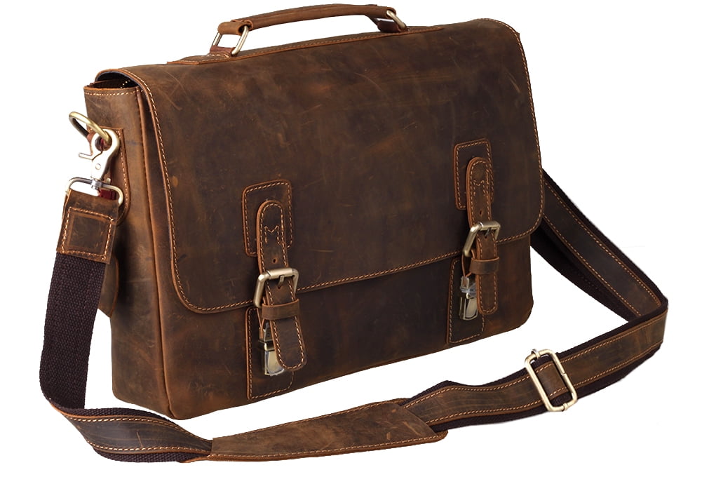 kattee crazy horse leather briefcase