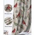 thumbnail image 3 of Cardinal Bird Blackout Curtains for Bedroom Living Room Darkening Curtains 90 Inch Holly Branches Berry Winter Beige Black Out Window Curtain Privacy Window Treatment Grommet Drapes 52"x90"x2, 3 of 9