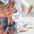 thumbnail image 5 of Surtido de cristales para uñas con parte posterior plana, diamantes de imitación en forma de diamante para diseño artístico de uñas, 5 of 5