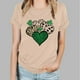 thumbnail image 2 of Camisetas de Manga Corta para las Mujeres de Moda Imprimir Cuello Redondo Camiseta, Mezcla de Poliéster Ligero para Primavera Verano Otoño, 2 of 8