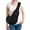 C-Black Water-Resistant-For Pets 3-8lbs, variant on Dog Carrier Sling - Thick Padded Shoulder Strap Adjustable Carriers For Small Dogs Puppy Purse Pet Cat With Front Zipper Pocket Safety Belt Machine Washable (navy Knitted S)