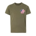 thumbnail image 2 of American Flag Paw Print, Kids Gaphic T-shirts, 4th of July Shirts - Olive MH200YPATRIOT S6 L, 2 of 3