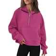thumbnail image 1 of AUTOMET-sudaderas con media cremallera para mujer, sudaderas recortadas de lana con cremallera, suéteres, trajes de otoño, ropa de invierno 2023, 1 of 4