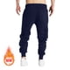 thumbnail image 5 of Puntoco Pantalones deportivos largos con cintura elástica y bolsillos de vellón informales a la moda para hombre, 5 of 9
