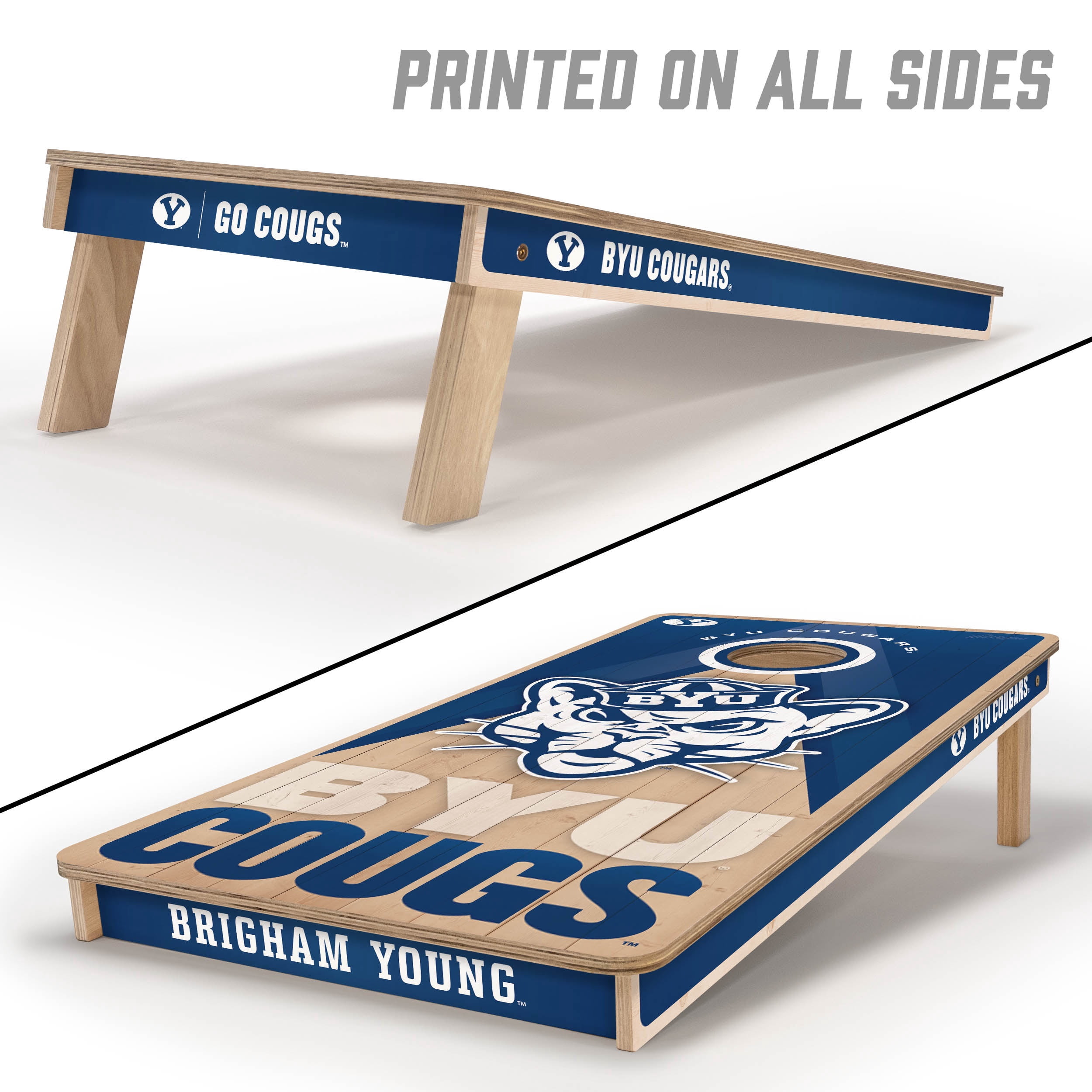 YouTheFan NCAA BYU Cougars 2X4 Slogan Series Cornhole NO BAGS