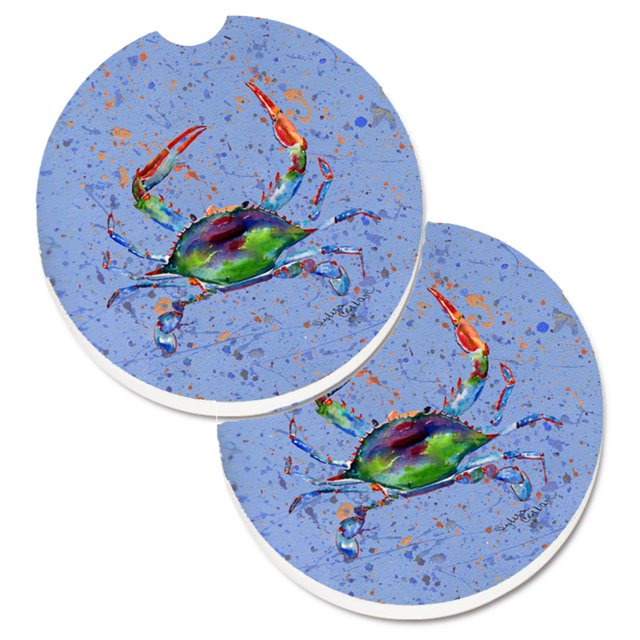Juego de 2 posavasos para auto Caroline's Treasures Crab 8457CARC 2.56 Multicolor