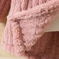 thumbnail image 5 of Atogsazn Children's Girl Fuzzy Coat Kids Fleece Button Long Sleeve Hooded Long Jacket Winter Warm Clothes Pink 4-5 Years on Clearance, 5 of 6