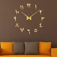 thumbnail image 3 of Reloj de pared creativo de gran tamaño Reloj de pared con espejo de bricolaje - Oro Ormromra LN-0156, 3 of 6