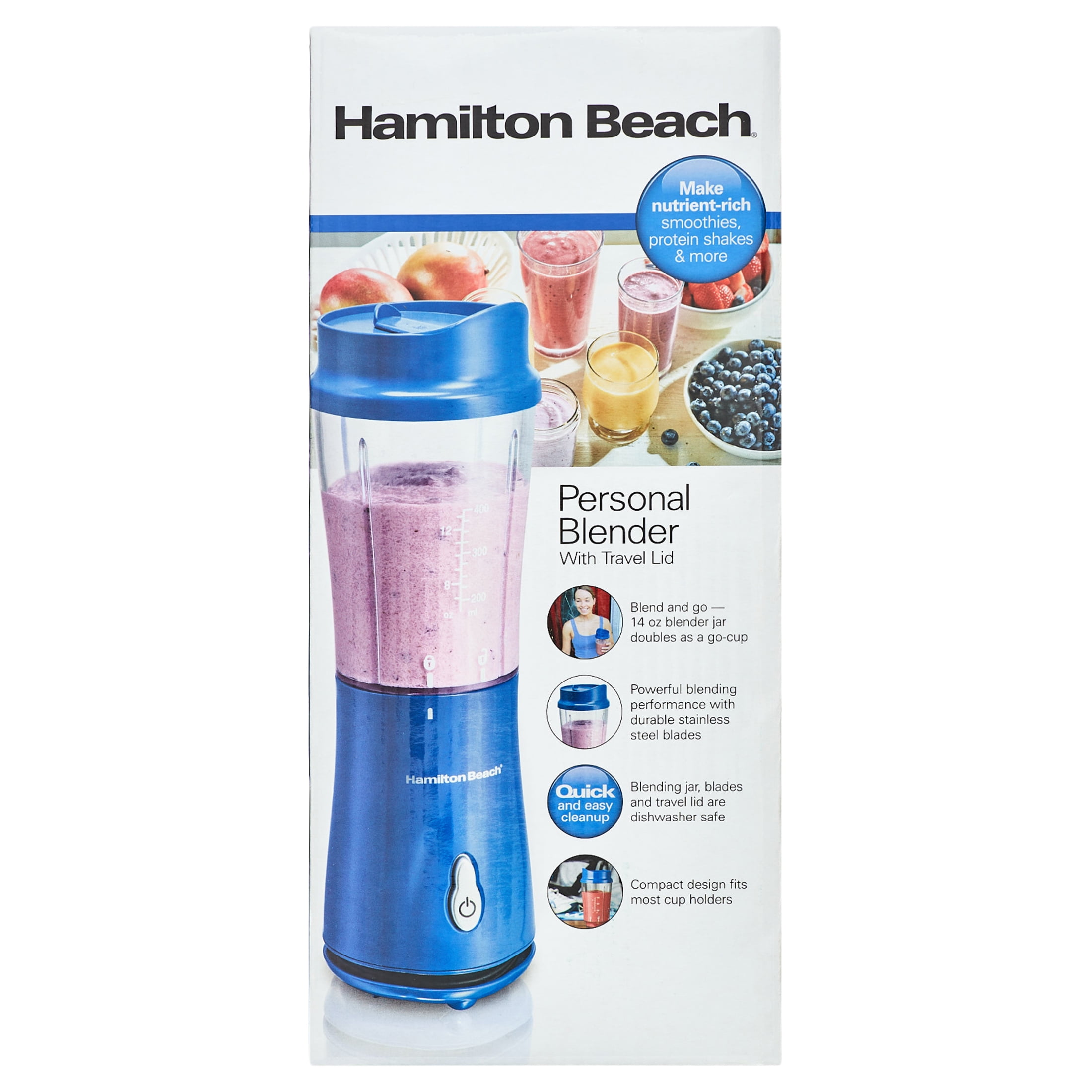 Trickle udsende drag Hamilton Beach Single Serve Blender With Travel Lid | Model# 51132 -  Walmart.com