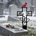 Metal Cemetery Memorial Plaque for Remembrance Cardinal Graveyard ...