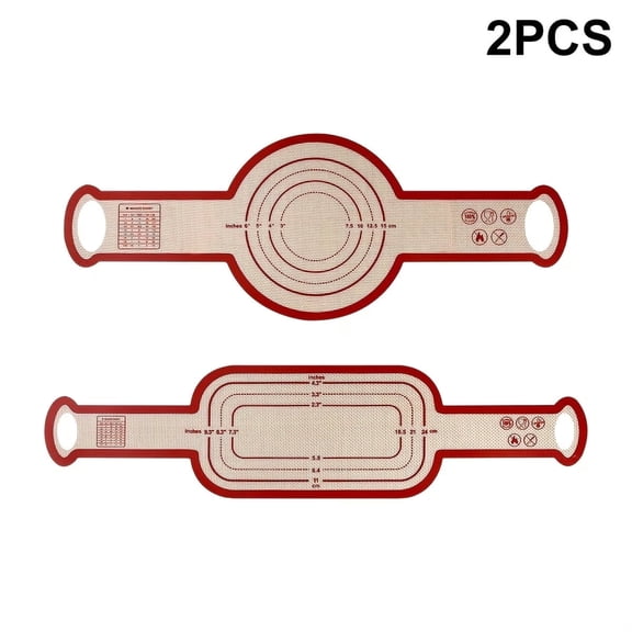 2 Pcs Silicone Bread Sling Dutch Oven Liner, Non-Stick & Reusable Baking Mat with Long Handles, Cooking Transfer Mats