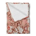 thumbnail image 2 of Japanese Soft Flannel Fleece Throw Blanket, Sakura Cherry Blossom Flowers Eastern Spring Flourishing Season, Cozy Plush for Indoor and Outdoor Use, 60" x 80", Coral Burgundy and White, by Ambesonne, 2 of 5