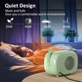thumbnail image 2 of Space Heater, Fast Heating Desk Heater with Temperature Control, 800W/500W Safe and Quiet Ceramic Heating Fan for Home Bedroom Office Desk Indoor Use(Green), 2 of 7