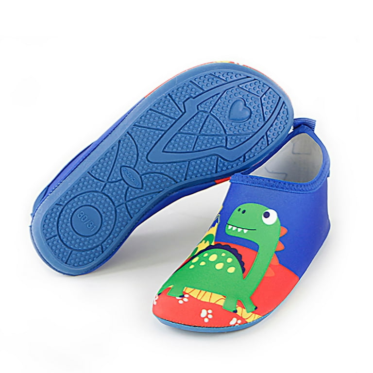 Boys Girls Water Shoes Dinosaur Print Waterproof Quick Dry Non