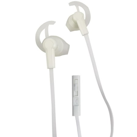 Super Bass 3.5mm Stereo Earbuds/ Headphone for Alcatel ONYX, 1x (2019), 5v, 7, Tetra (White) - w/ Mic & Volume Control + MND