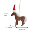 thumbnail image 5 of Fridja Christmas Ornaments Christmas Horse Simulation Pendant Manual Plush Toy Mall Decoration Hanging, 5 of 6