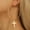 Yellow, variant on 14K Yellow Gold Cross Big Circle Hoop Earrings Set Simple Style For Women Party Jewelry Gift
