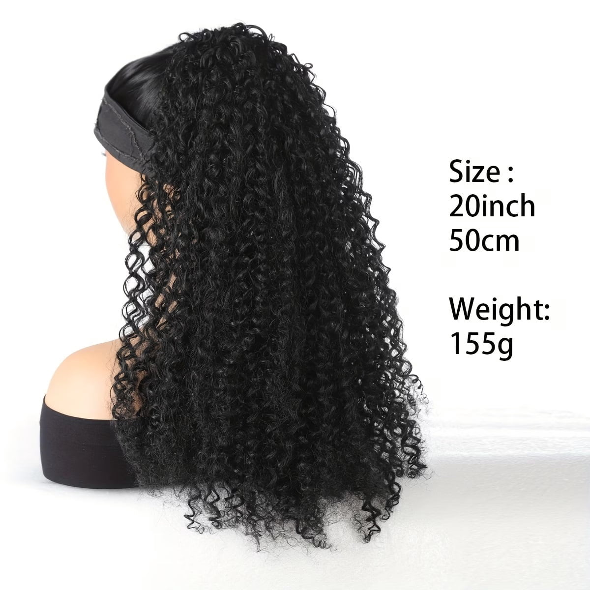 1pc, African women's hair pieces, curl reinforcement pieces, 20-inch small curly rope ponytail, very suitable for going out