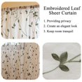 thumbnail image 4 of Cortinas Amohoo bordadas con estampado de hojas transparentes de 135 x 160 cm, color blanco, 4 of 6