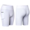 thumbnail image 1 of All Seasons Yoga Shorts Stretchable with Phone Pocket White, 1 of 9