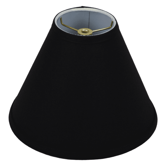 Fenchel Shades | 4" Top Diameter x 10" Bottom Diameter x 8 Slant, (Washer/Spider Attachment) Empire Lamp Shade - (Linen Black)