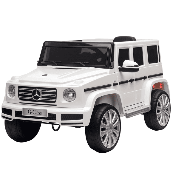 Aosom Mercedes-Benz G500 Licensed 12V Electric Car for Kids, White
