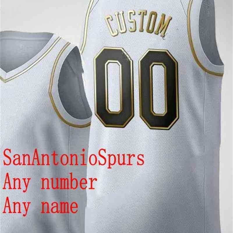 NBA_ Basketball Jerseys 75th 2022 Custom Printed San's Antonio's