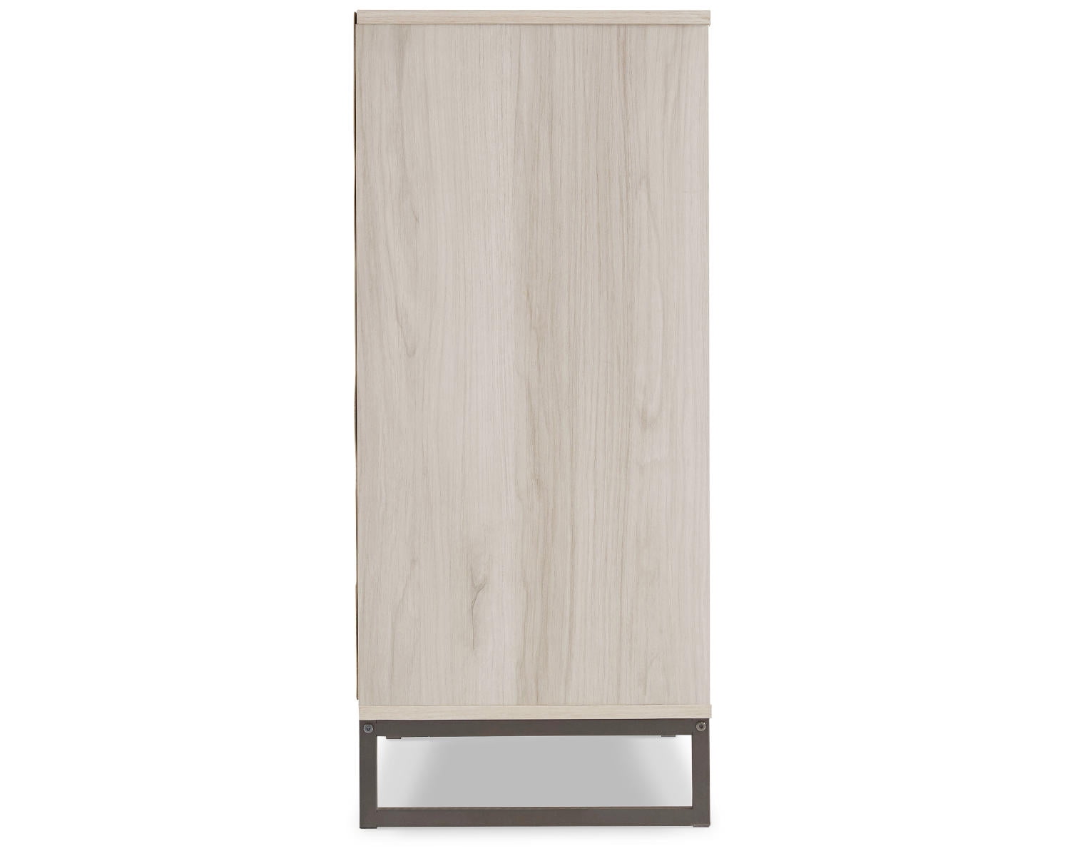Signature Design by Ashley Socalle Modern Industrial 4 Drawer Chest of Drawers, Washed Beige